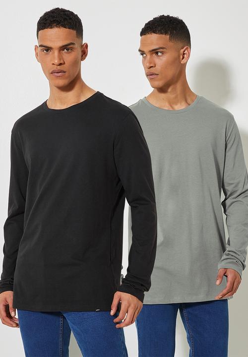Superbalist - 5-Pack nate long sleeve crew neck tee - multi