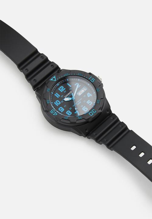Casio - Analog rot bez blue dial - black & blue