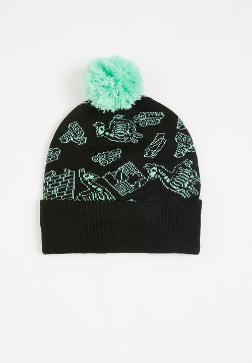 Rebel Republic - Fortnite electro beanie - black & green 
