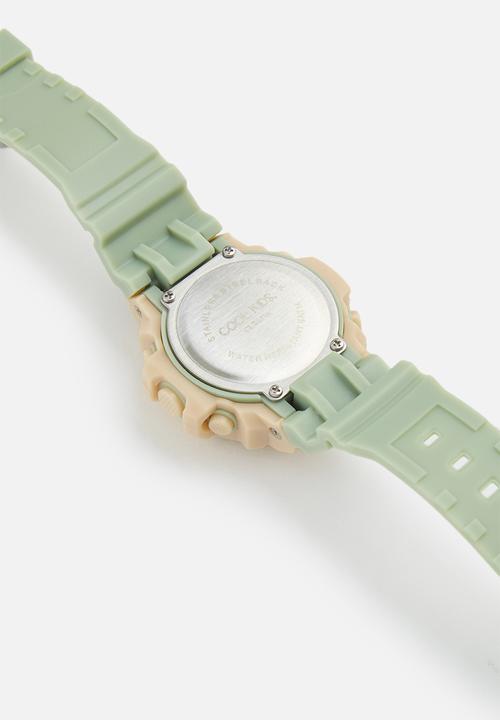 Cool Kids - Urban mid-size digital 50m wr watch - olive & sand