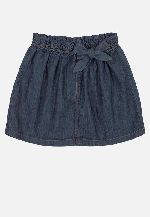 UP Baby - Blouse & denim skirt set - pink & blue
