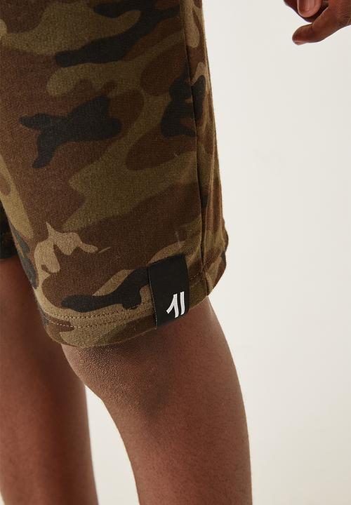 Flyersunion - Utility knit short - camo