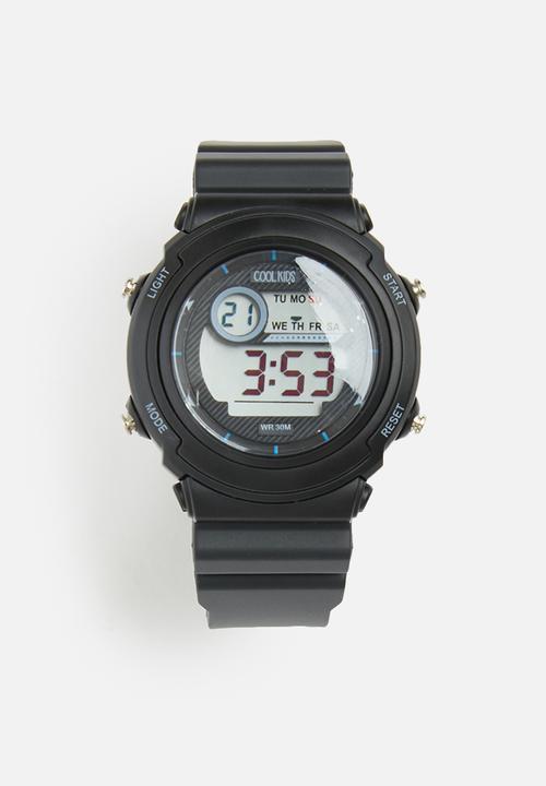 Cool Kids - Kids digital mid-size 30m watch - black