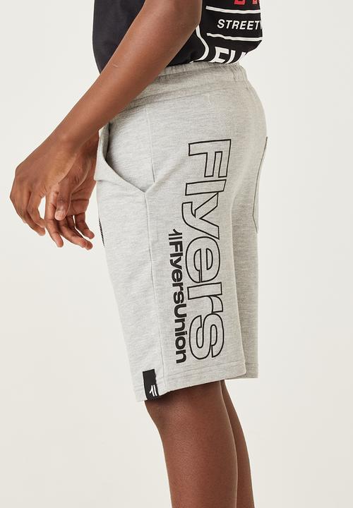 Flyersunion - Fleece knit short - grey melange