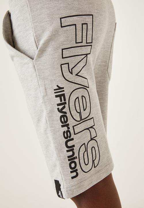 Flyersunion - Fleece knit short - grey melange