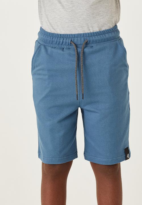Flyersunion - Fleece knit short - denim blue