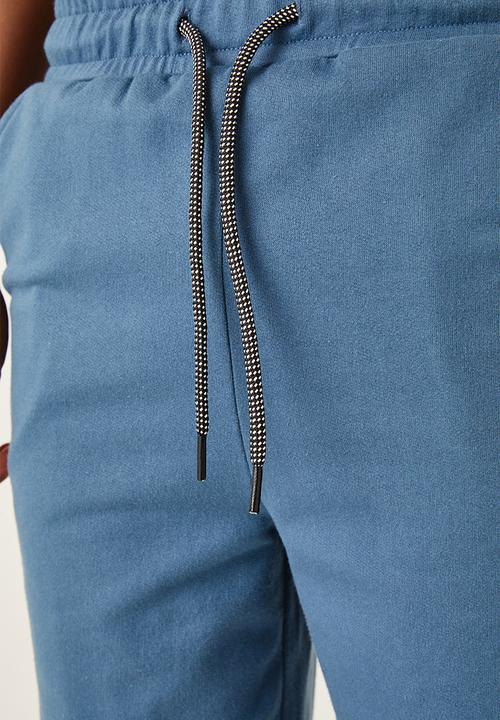 Flyersunion - Fleece knit short - denim blue