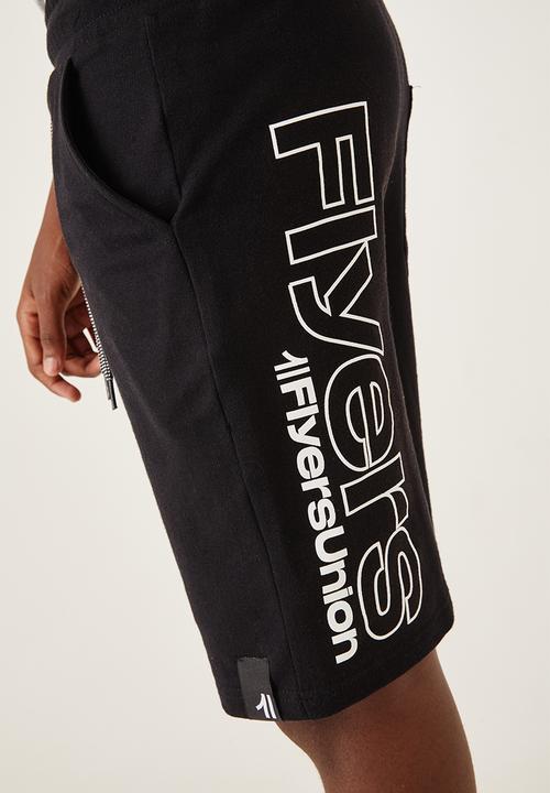 Flyersunion - Fleece knit short - black