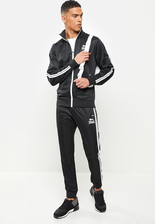 Lonsdale - Angels entry tracksuit - black & white 