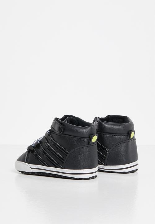 Pop Candy - Boys lace up hi-top sneaker - black