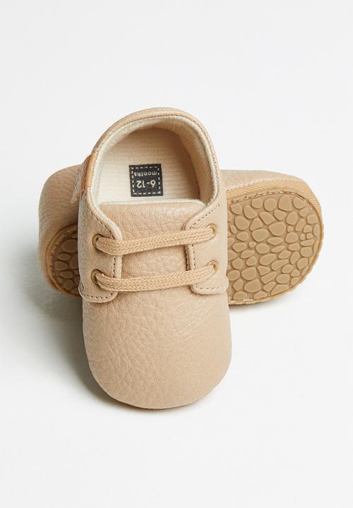 Pop Candy - Baby boys slip on sneakers - tan