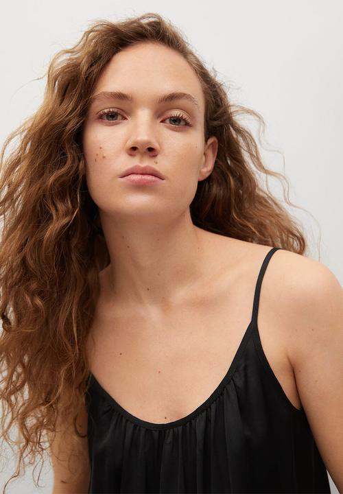 MANGO - Cami bet - black