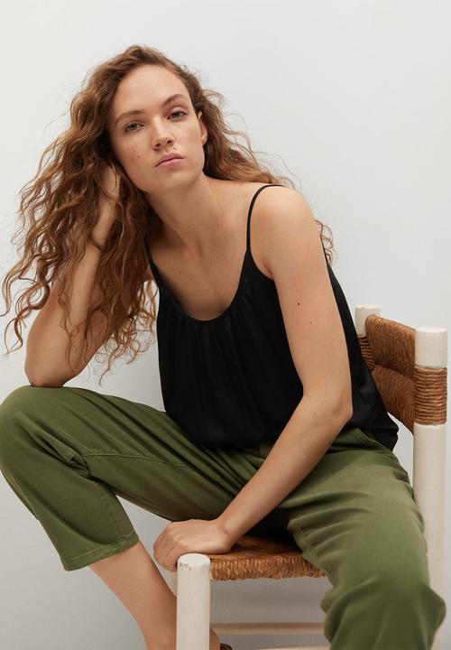 MANGO - Cami bet - black