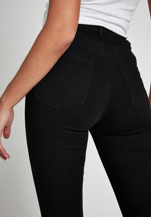 Cotton On - High rise cropped super stretch - black pockets