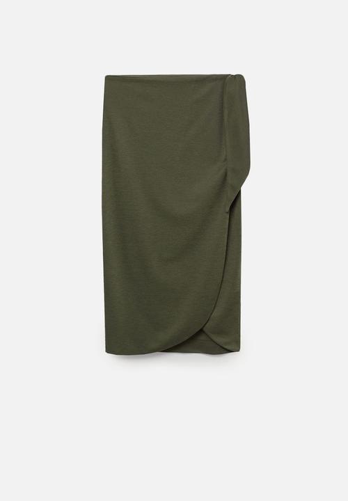 MANGO - Skirt liria - khaki