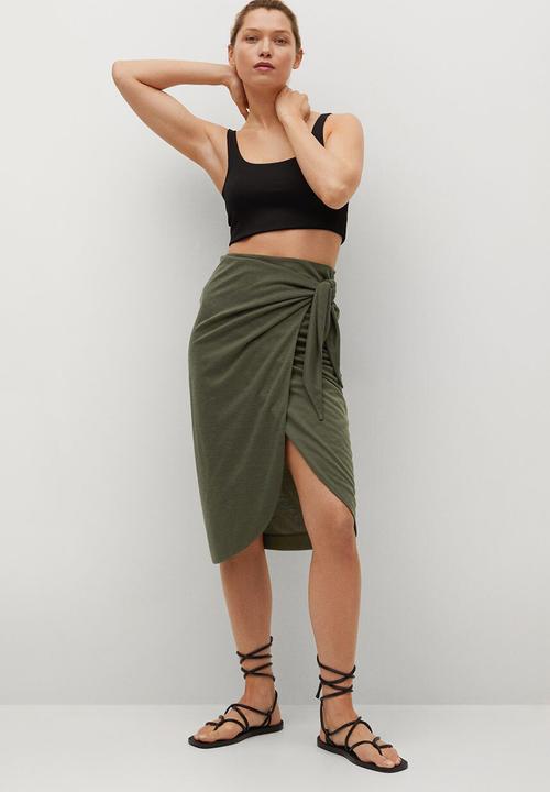 MANGO - Skirt liria - khaki