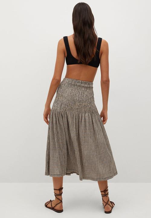 MANGO - Skirt sonia - black & neutral