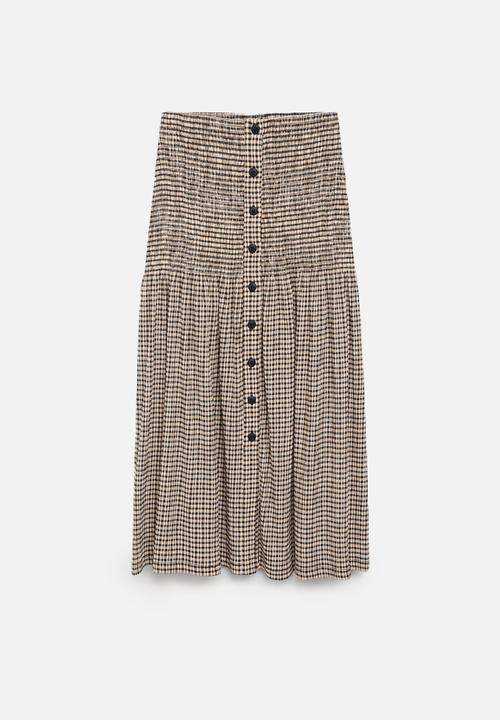 MANGO - Skirt sonia - black & neutral