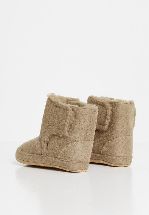 Pop Candy - Baby snuggle booties - brown