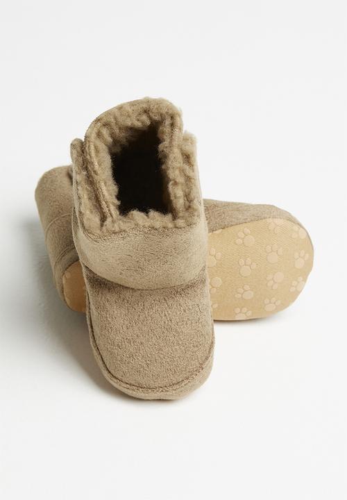 Pop Candy - Baby snuggle booties - brown