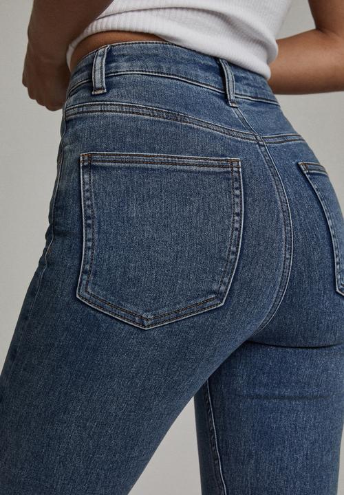 Cotton On - High rise cropped super stretch - lucky blue pockets