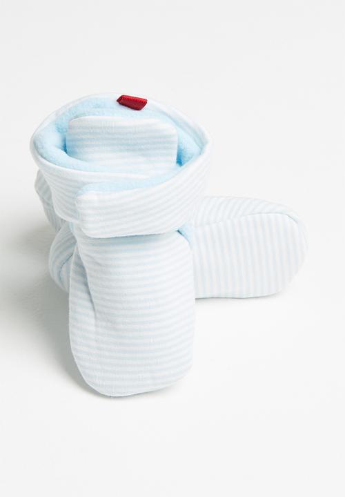 Pop Candy - Boys soft booties - light blue