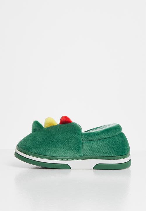 Pop Candy - Boys dino slip on slippers - green