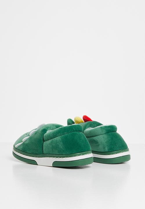 Pop Candy - Boys dino slip on slippers - green