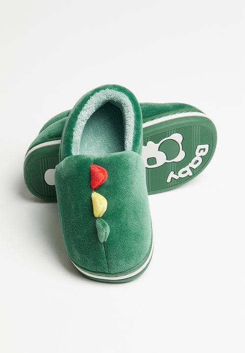 Pop Candy - Boys dino slip on slippers - green
