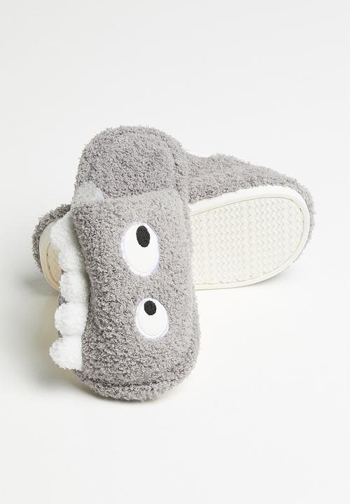 Pop Candy - Boys dino slippers - grey