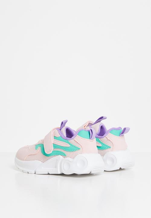 Pop Candy - Girls velcro strap sneaker - pink & purple