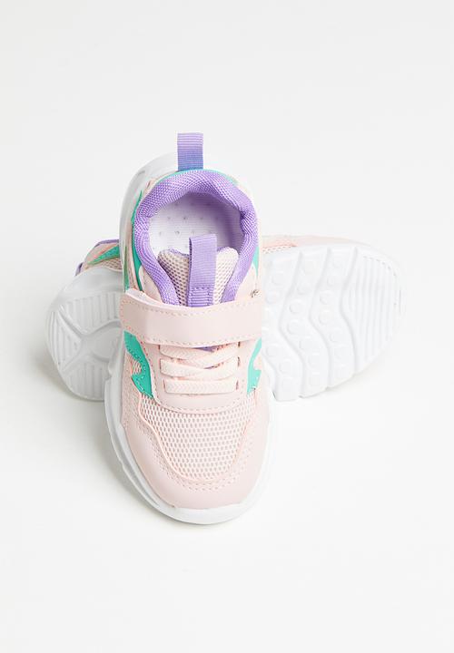 Pop Candy - Girls velcro strap sneaker - pink & purple
