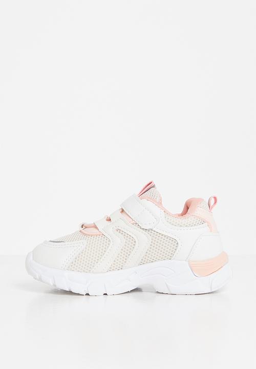 Pop Candy - Girls sneaker with strap - pink & white 
