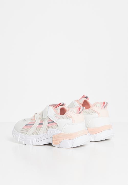 Pop Candy - Girls sneaker with strap - pink & white 