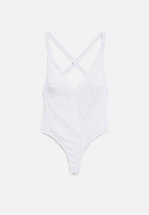 MANGO - Swimsuit baltic - white