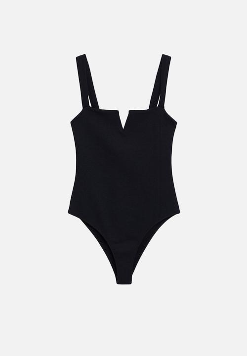 MANGO - Swimsuit panama - black