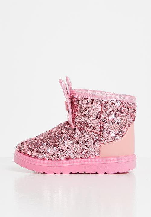 Pop Candy - Girls sequin boots - pink