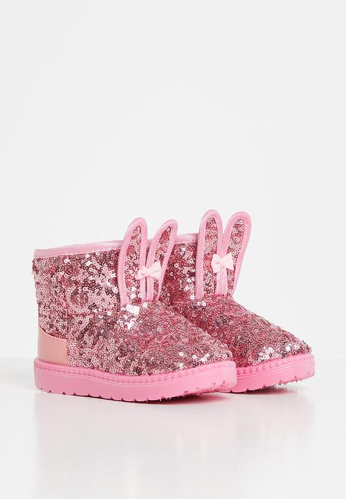 Pop Candy - Girls sequin boots - pink