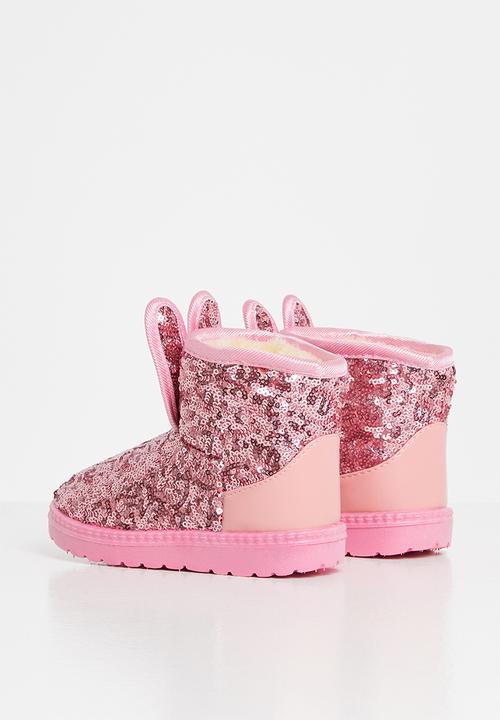 Pop Candy - Girls sequin boots - pink