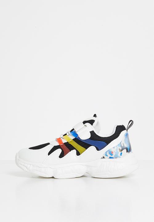 Pop Candy - Boys colour block sneaker - white