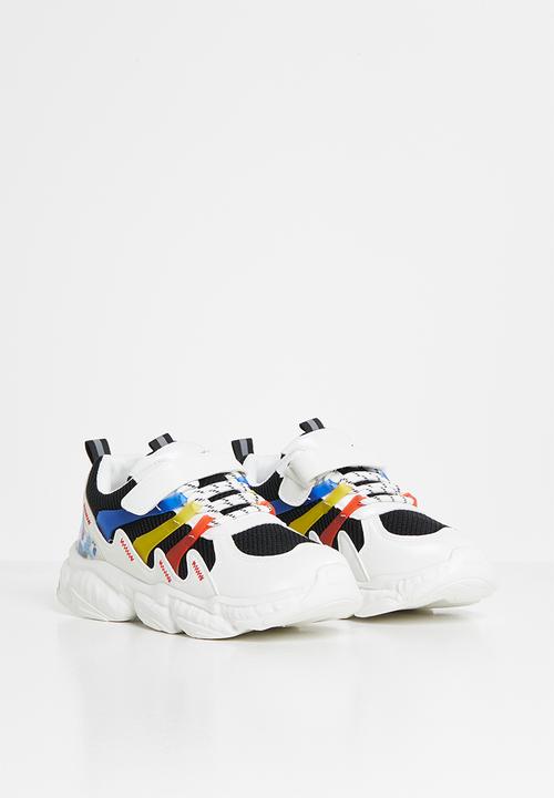 Pop Candy - Boys colour block sneaker - white