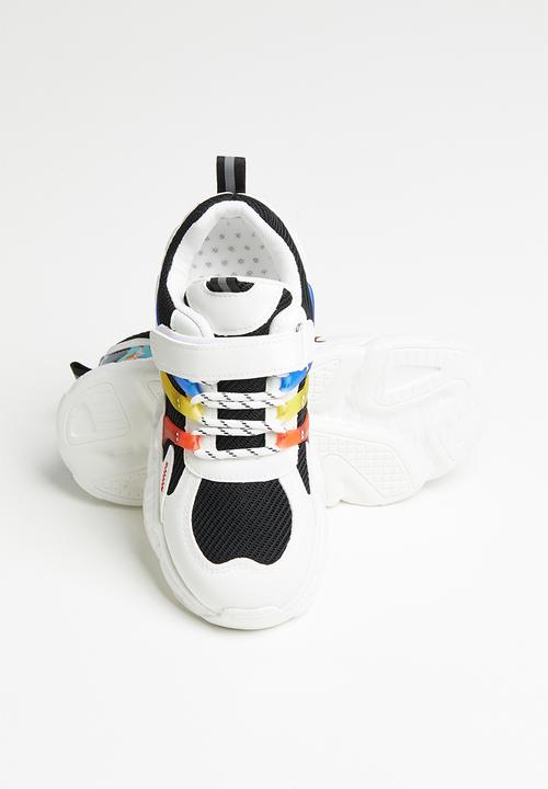 Pop Candy - Boys colour block sneaker - white