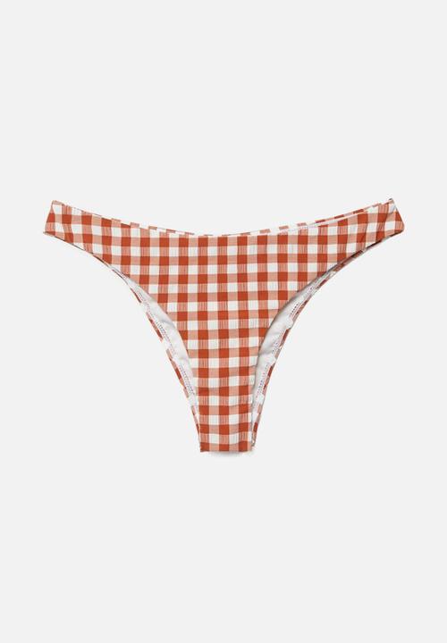 MANGO - Bikini bottom mire - rust & white