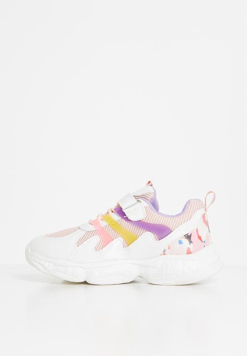 Pop Candy - Girls colour block chunky sneaker - multi