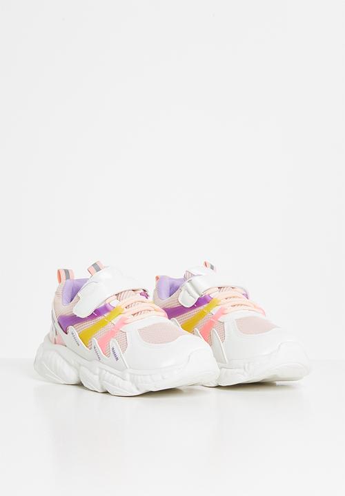 Pop Candy - Girls colour block chunky sneaker - multi