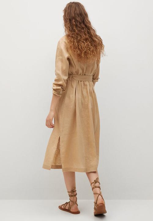MANGO - Dress elea - beige