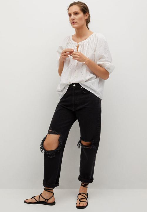 MANGO - Blouse brisbain - white