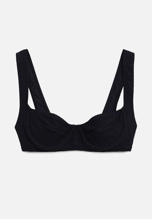 MANGO - Bikini Top bora - black