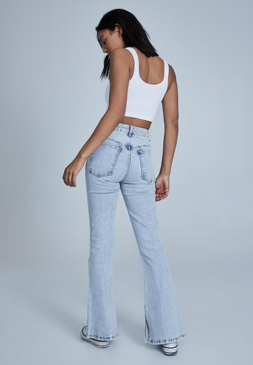 Cotton On - Split flare jean - roadknight blue