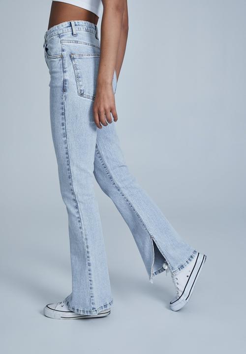 Cotton On - Split flare jean - roadknight blue